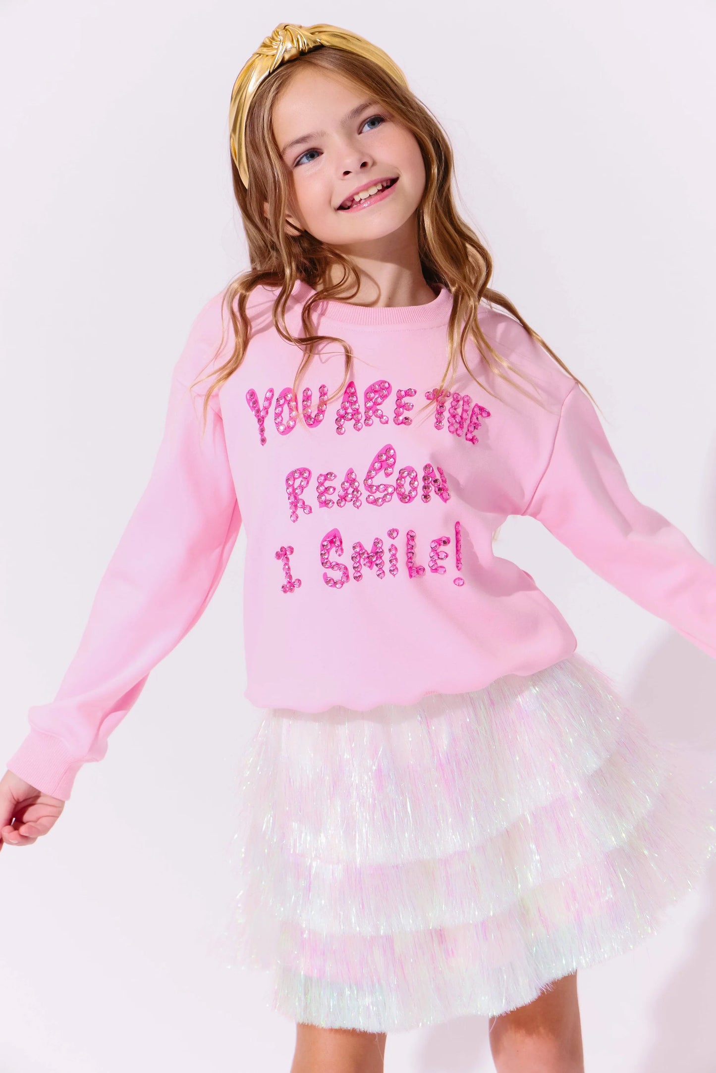 Lola + The Boys Pink | You Are the Reason I Smile Sweatshirt