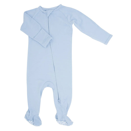 Sweet Bamboo Dontes Blue | Zipper Footie